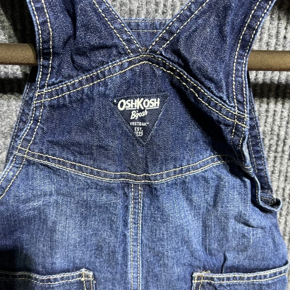 OshKosh B'gosh Overalls Kids 2T Blue Denim Vestbak Logo Adjustable Straps